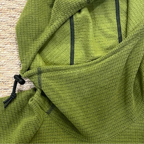 Green Melanzana micro grid hoodie - Picture 2 of 4